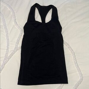 Lululemon Athletica Charcoal Fitted Sleeveless Backless Tank Top